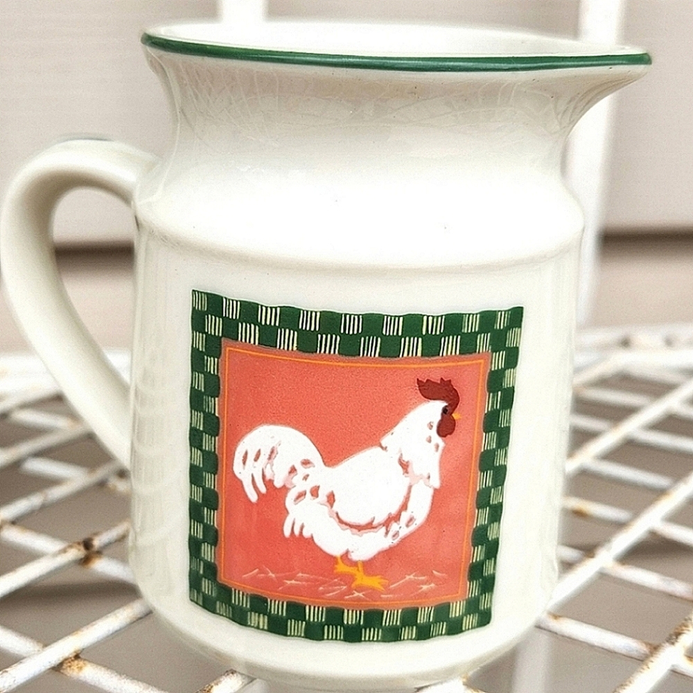 Vintage Crowning Touch Collection Ceramic Rooster Creamer Pitcher - Picture 4 of 6